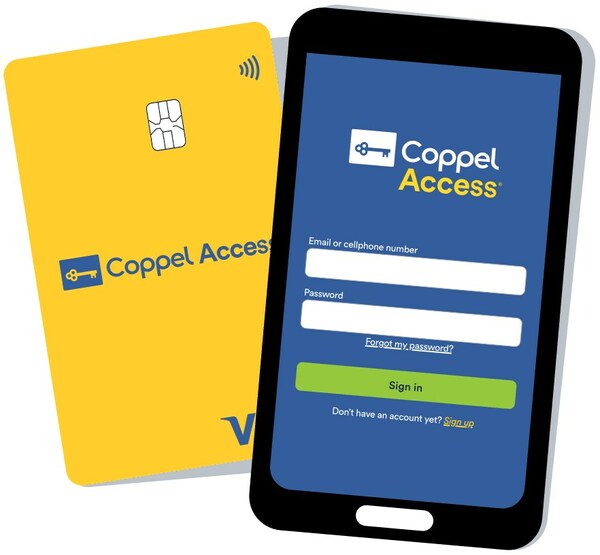 The Coppel Access mobile wallet, offering immigrant-friendly, accessible financial services in the United States.