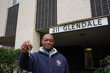 Freddie Tucker was the first veteran to move into 211 Glendale, a property in Detroit that converted 60 transitional units into permanent housing units for veterans exiting homelessness.