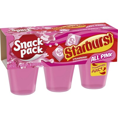 Conagra Brands, Inc., one of North America's leading branded food companies, is debuting a tasty collection of sweet treats, breakfast mixes and flavored seeds this month across several top brands. Snack Pack STARBURST™ All Pink Juicy Gels deliver a taste experience designed to mimic the mouthwatering effect of eating a strawberry flavored STARBURST®.