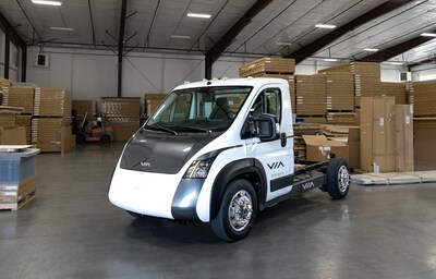 VIA Motors all-electric work truck, designed from the ground up to meet the needs of modern fleet operations and drivers.