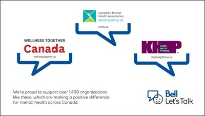 Canadian mental health organizations (CNW Group/Bell Canada)