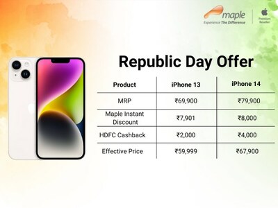 Republic Day Offer for iPhone 14 and iPhone 13