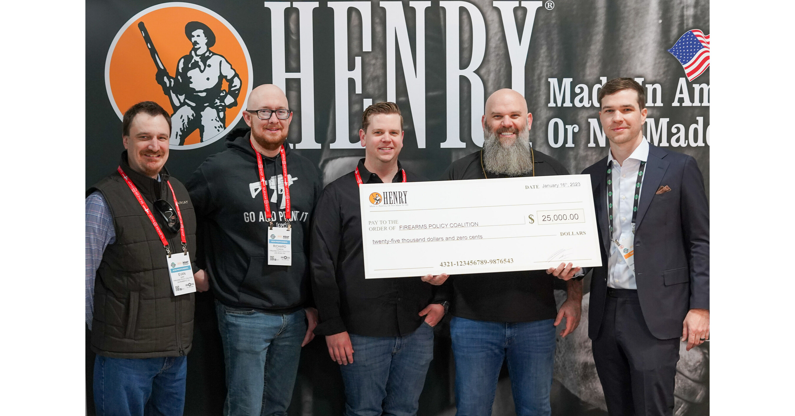 Henry Repeating Arms Donates $75,000 to Leading Gun Rights Organizations