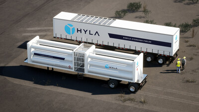 The HYLA flexible mobile fueler solution is an integral part of Nikola's flexible customer service in its early years by distributing hydrogen to its FCEV customers at locations which meet their needs. The mobile fueler cools and compresses hydrogen to rapidly fill 700 bar FCEV heavy-duty trucks.
