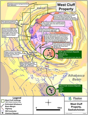 Fission Uranium - West Cluff Property, Saskatchewan (CNW Group/Fission Uranium Corp.)