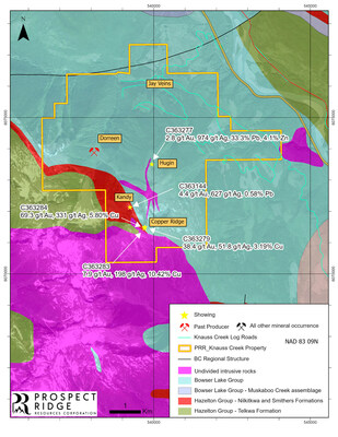 Knauss Creek Map (CNW Group/Prospect Ridge Resources Corp.)