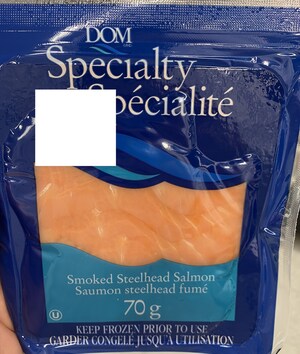 Avis de ne pas consommer du saumon fumé de marque DOM vendu par l'entreprise Val-Mont