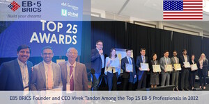 EB5 BRICS Announces, Vivek Tandon Among Top 25 EB-5 Professionals at EB-5 &amp; Global Immigration Expo 2023