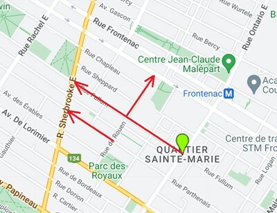 Rues mises  sens unique dans Sainte-Marie (Groupe CNW/Ville de Montral - Arrondissement de Ville-Marie)