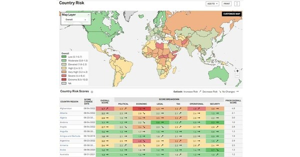 Mapped: Investment Risk, by Country