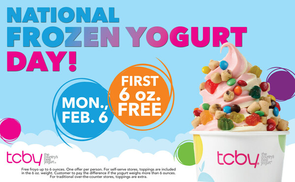 TCBY Invites Fans To Celebrate National Frozen Yogurt Day With Free Frozen Yogurt