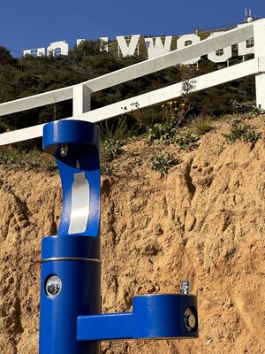 "A new eco-friendly hydration station was installed at the closest viewpoint of the Hollywood Sign"