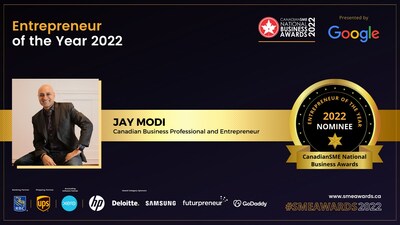 Jay Modi - Entrepreneur of the Year Award Logo