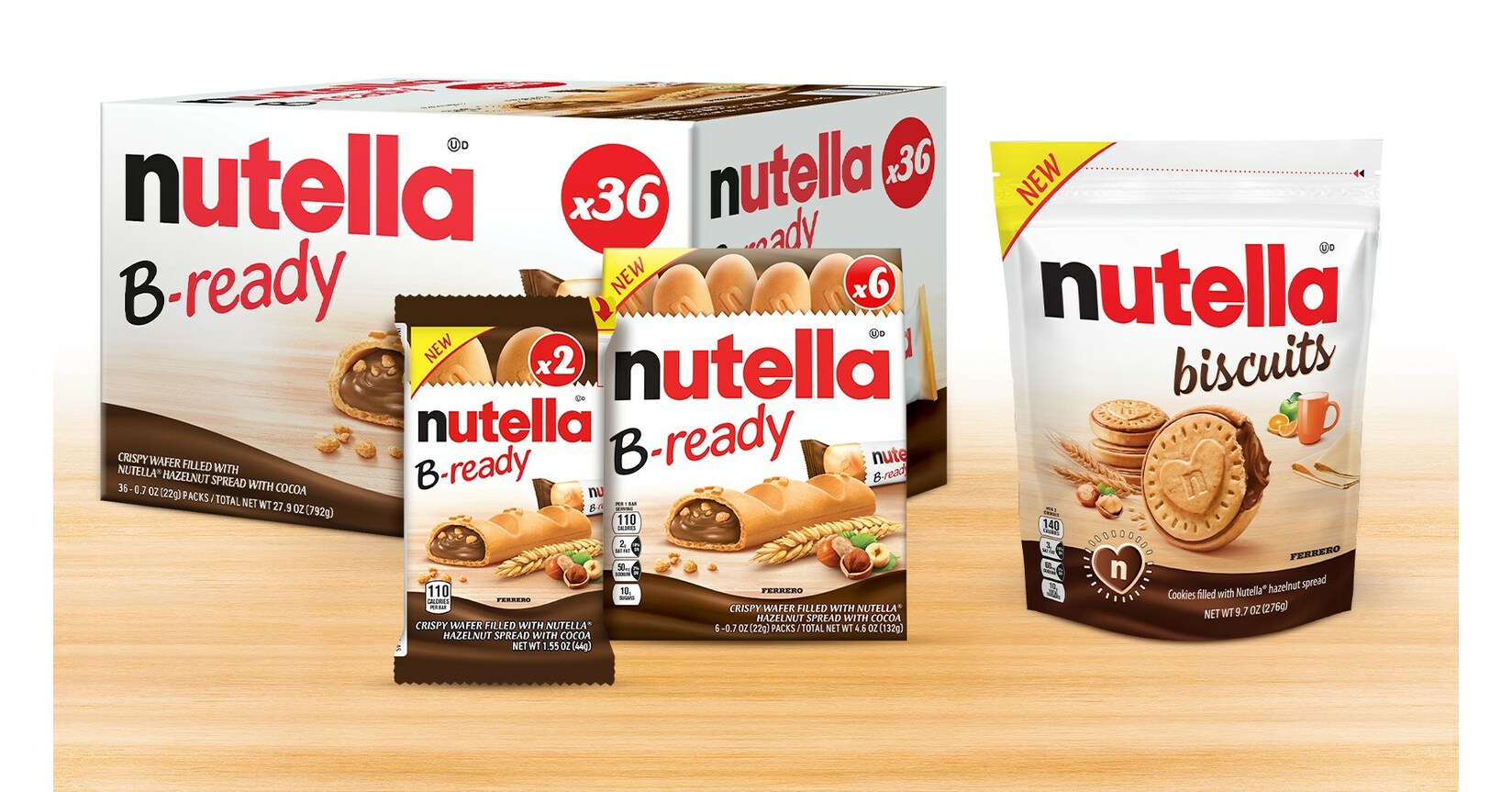 Nutella® Debuts Two Global Fan Favorites in the U.S.: Nutella B-Ready and Nutella  Biscuits