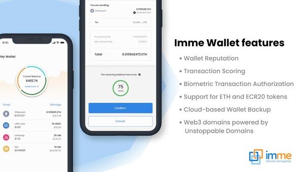 Imme Wallet has many features that keep your currency safer without sacrificing convenience.  (CNW Group/CycurID Technologies Ltd.)