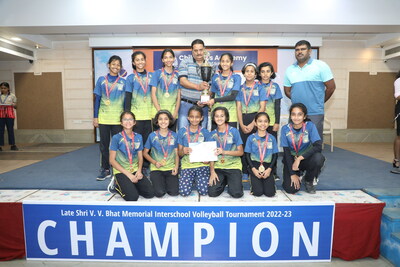 Millennium National School, Pune winner at Late Shri V. V. Bhat Memorial Volleyball Tournament