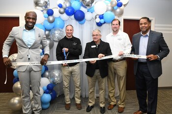 Pictured left to right:
Clearwave Fiber General Manger Derrick Grissom, Clearwave Fiber CEO David Armistead, Conyers Mayor Vince Evans, Clearwave Fiber Southeast Regional President Ashley Phillips and Conyers-Rockdale Chamber of Commerce Chair Craig Johnson.

Rasheda D. Cylar, Photographer