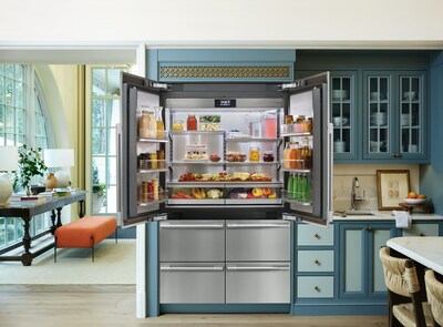 This refrigerator brings unmatched design and versatility to the kitchen with a functional converti-ble drawer that offers five preset temperatures ranging from 41° F to -7° F, allowing for precise food preservation across five temperature settings.