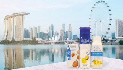 AMBROSIAL yogurt was launched in Singapore (PRNewsfoto/Yili Group)