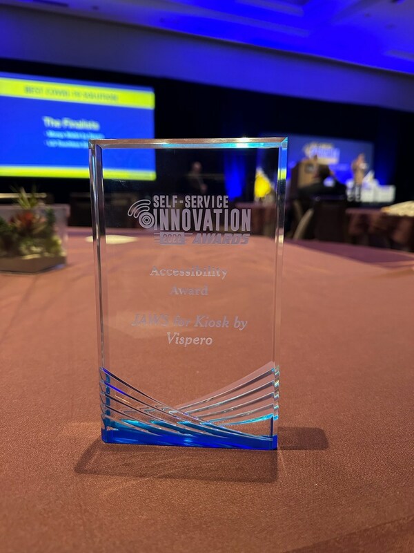 Self-Service Innovation Awards 2022 –&  Accessibility Award: JAWS for Kiosk by Vispero
