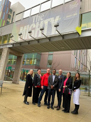 Pictured (Left to Right): Jayme Edwards, BC Children's Hospital; Heather Woods, CP; Vince Lambert, CP; Dr. Shu Sanatani, BC Children's Hospital; Malcolm Berry, BC Children's Hospital Foundation; Trish Page, BC Children's Hospital; Megan Bolton, BC Children's Hospital (CNW Group/Canadian Pacific)