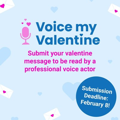 Submit your valentine's message for Voice My Valentine 