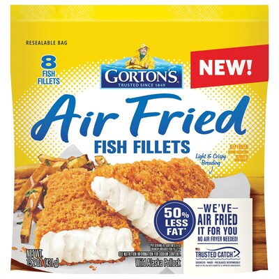 Made with 100% whole, wild-caught Alaska Pollock fillets and air fried using hot air, not oil, for a light & crispy breading that won't weigh you down.