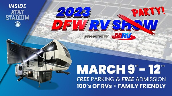 www.dfwrvparty.com Dallas Texas RV Show Free Admission. Free Parking.