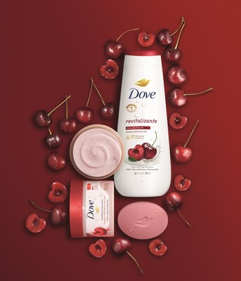 NEW for 2023, Dove Revitalizante Body Wash with Cherry & Chia Milk offers a luxuriously pampering moment that not only boosts skin but ignites the senses. Featuring a light and bubbly sensorial experience, Revitalizante is also available in Beauty Bar and Exfoliating Body Polish.
