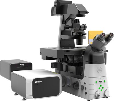 NSPARC super-resolution detector, configured with an AX confocal microscope and ECLIPSE Ti2-E inverted research microscope