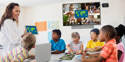 ScreenBeam 1100 Plus with ScreenBeam Conference software moves teachers into the classroom with standardized wireless display and wireless connections to the in-room peripherals making it easier to connect and collaborate with their in-room and remote students.