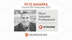 SEARCHSTAX'S PETER NAVARRA NAMED SITECORE MOST VALUABLE PROFESSIONAL FOR 2023