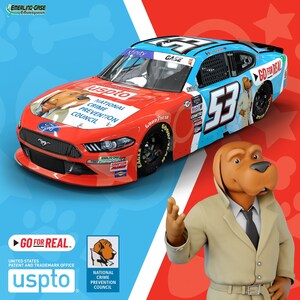 McGruff the Crime Dog® and Joey Gase race for safety at Daytona
