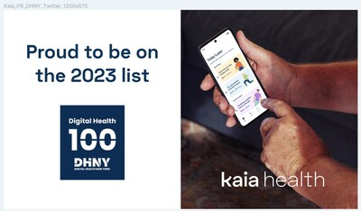 Kaia Health is proud to be a New York Digital Health 100 Company