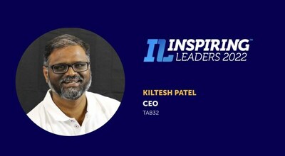Kiltesh Patel of tab32 recognized as an Inspiring Leader of 2022 by Inspiring Workplaces