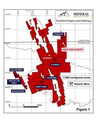 Map 1. Mineral Mountain Land holdings (CNW Group/Mineral Mountain Resources Ltd.)