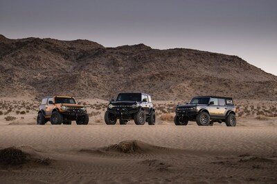 KOH Edition Broncos in Johnson Valley, California (PRNewsfoto/FOX FACTORY Performance Vehicle Development (PVD))