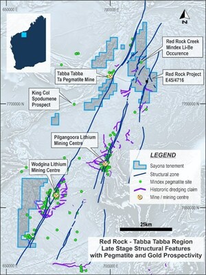 Figure 10: Red Rock region lithium perspectivity (Groupe CNW/SAYONA)