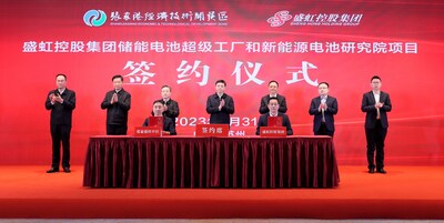 A foto mostra o local da cerimônia de assinatura do contrato em 31 de janeiro de 2023, em Zhangjiagang (província de Jiangsu, leste da China). (PRNewsfoto/Xinhua Silk Road)