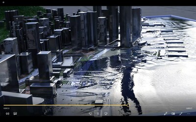Respondents experienced a virtual simulation of a storm surge induced by a future typhoon in Hong Kong