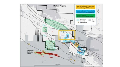 Figure 1: Marban Regional Project – Drilling Areas (CNW Group/O3 Mining Inc.)