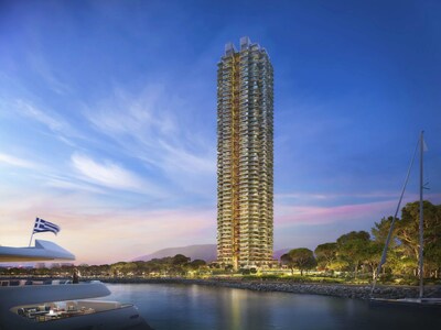 The Riviera Tower will become Greece's tallest building and most iconic residential destination (PRNewsfoto/Lamda Development)
