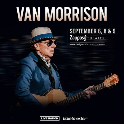 Van Morrison Announces 2023 Las Vegas Run at Zappos Theater at Planet Hollywood Resort & Casino September 6, 8 & 9, 2023