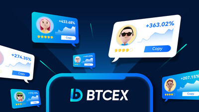 BTCEX Introduced Its New One-Click Copy Trading (PRNewsfoto/BTCEX)