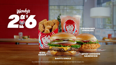2 for $6: Play menu matchmaker and choose TWO classic Wendy’s items for just $6*