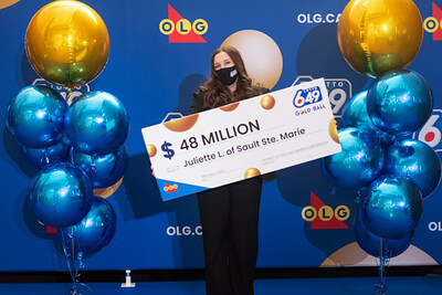 SAULT STE. MARIE RESIDENT WINS $48 MILLION LOTTO 6/49 GOLD BALL JACKPOT WITH FIRST TICKET EVER PURCHASED