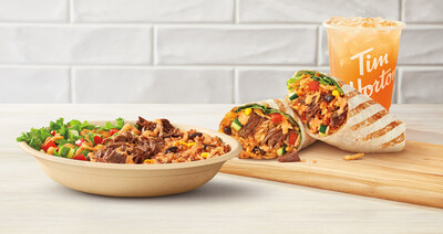 Tim Hortons lance ses toutes nouvelles options de dîner et de souper : les bols et wraps-délices au steak chipotle, à la fois frais et délicieux!