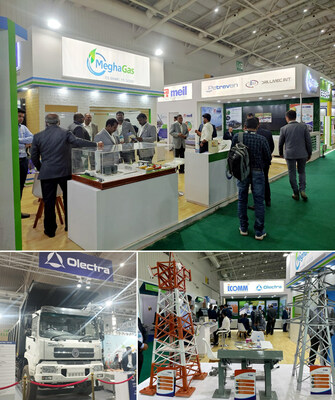 The stalls of MEIL & its subsidiaries at the India Energy Week event at Bangalore International Exhibition Centre, Bengaluru.