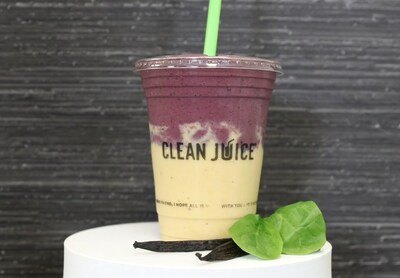 Clean Juice, the first and only USDA-certified organic juice and food bar franchise, announced the grand opening of its first store in New Orleans located on Magazine St., which is known for its eclectic shops, cafes, and restaurants. Franchise Partner Ernest Price, Jr., will kick off the store's anticipated Grand Opening Week on Tuesday, February 7th with daily offers and special promotions and a new featured layered smoothie named the "Mardi Gras One" (pictured) ahead of the celebration.