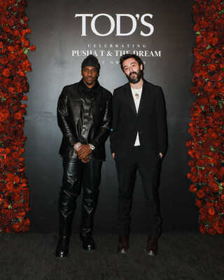 Grammy Nominee Pusha T and Tod's Creative Director Walter Chiapponi